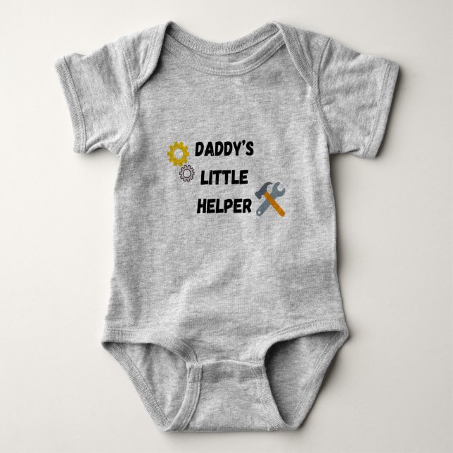Baby Bodykostym "Pappor Little Helper" T Shirt (Framsida)