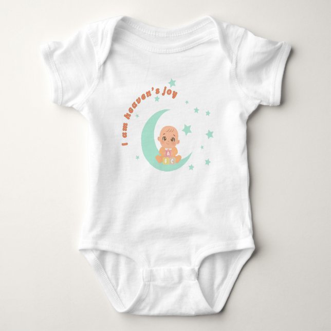 Baby Bodysuit "I Am Heaven’s Joy" T Shirt (Framsida)