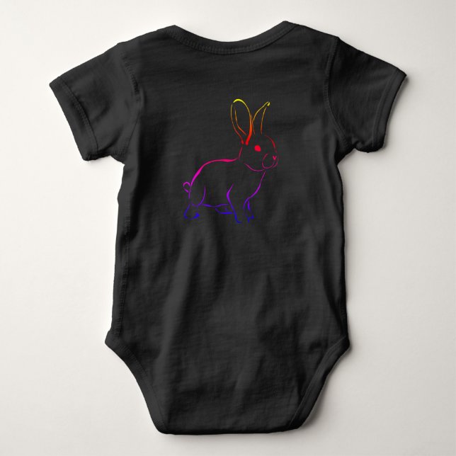 Baby bodysuit i jersey t shirt (Baksida)
