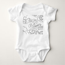 BABY BODYSUIT JAPANESE CLOUD MÖNSTER CUSTOM NAME