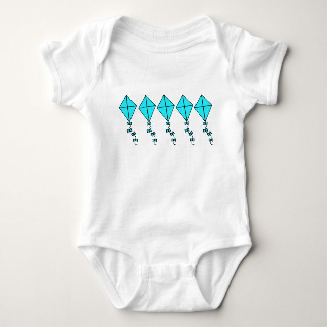 Baby Bodysuit Kites T Shirt (Framsida)