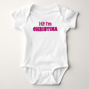 Baby bodysuit med babys namn, söt babykläder t shirt