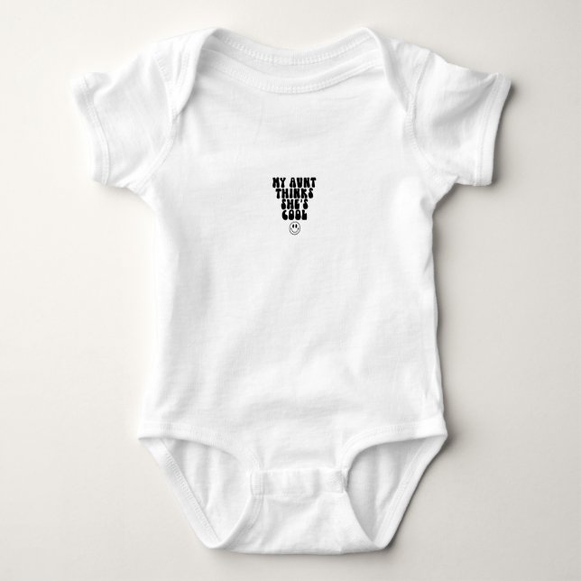 Baby Bodysuit - My Aunt Thinks She's Cool T Shirt (Framsida)