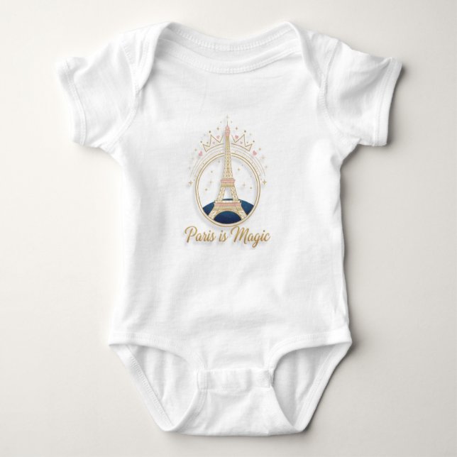 Baby Bodysuit - Paris Elegant Eiffel Tower T Shirt (Framsida)