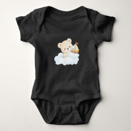 Baby Bodysuit – Sweet Teddy on a Cloud | Soft Wate T Shirt