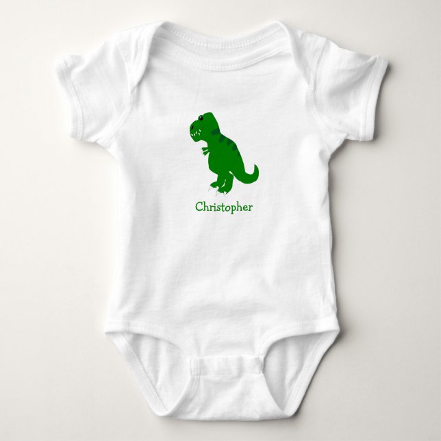Baby bodysuit T-Rex dinosaur design T Shirt (Framsida)