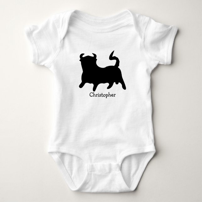 Baby Bodysuit Tjur Design T Shirt (Framsida)