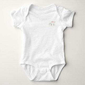 Baby bodysuit with little dog design tee