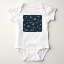 Baby bodysuits med vintage resedesign