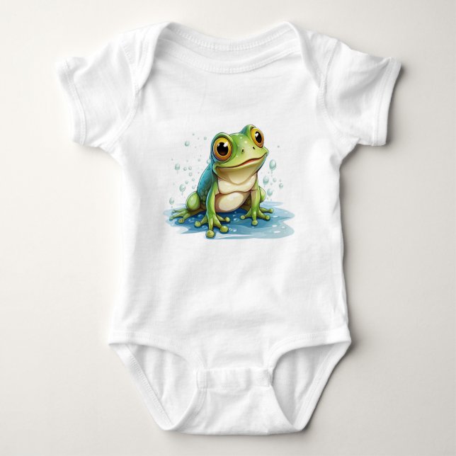 Baby bodysuits rolig groda t shirt (Framsida)