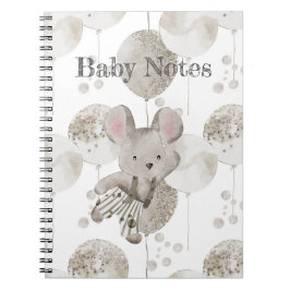 Baby Boho Balloon & Baby Mouse Anteckningsbok