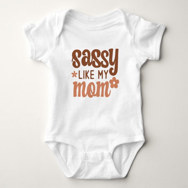 Baby Boho Sassy som Mamma T Shirt (Framsida)