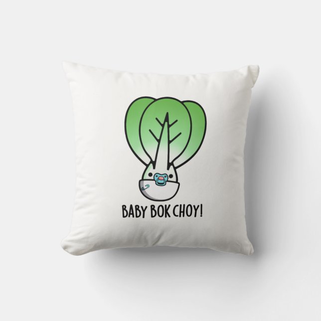 Baby Bok Choy Funny Veggie Pun Kudde (Framsida)