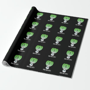 Baby Bok Choy Funny Veggie Pun Mörk BG Presentpapper