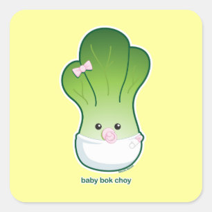 Baby Bok Choy Fyrkantigt Klistermärke