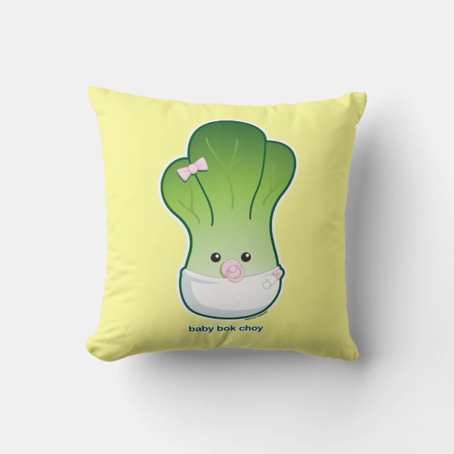 Baby Bok Choy Kudde (Framsida)