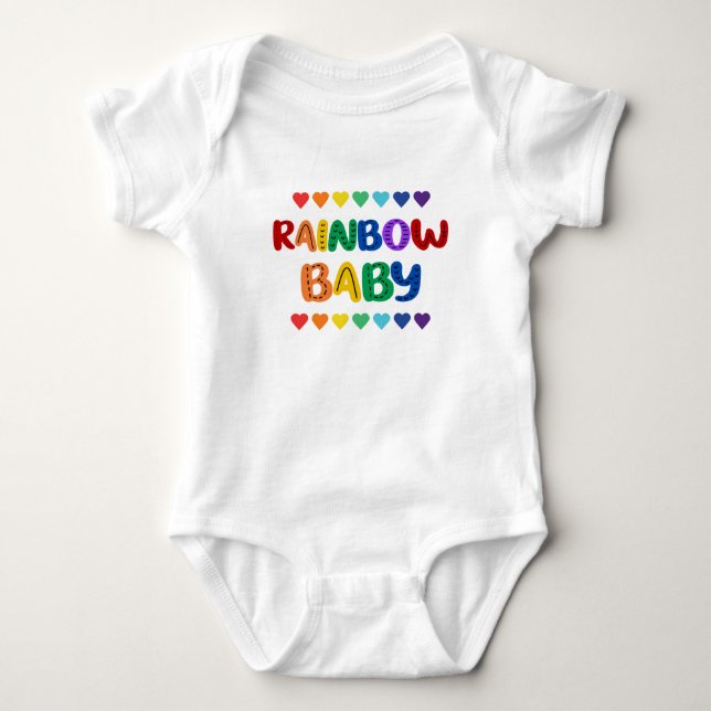 Baby-bokostym för "Rainbow Baby" T Shirt (Framsida)