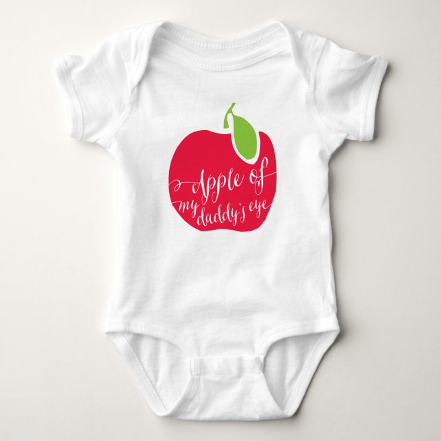 Baby Bomull "Apple My pappor Öga" T Shirt (Framsida)