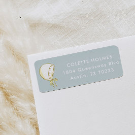 Baby Bonnet Blue Return-adressetikett Returadress Etikett