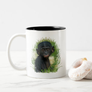 Baby Bonobo Ape Två-Tonad Mugg