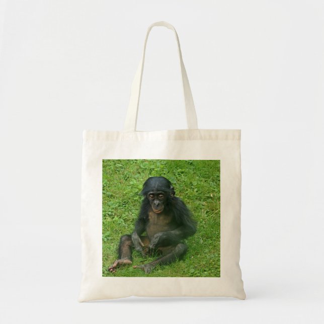 Baby Bonobo Tote-påse Tygkasse (Framsidan)