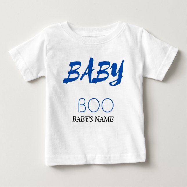 Baby Boo Anpassade Namn - komfortabel textdesign T Shirt (Framsida)