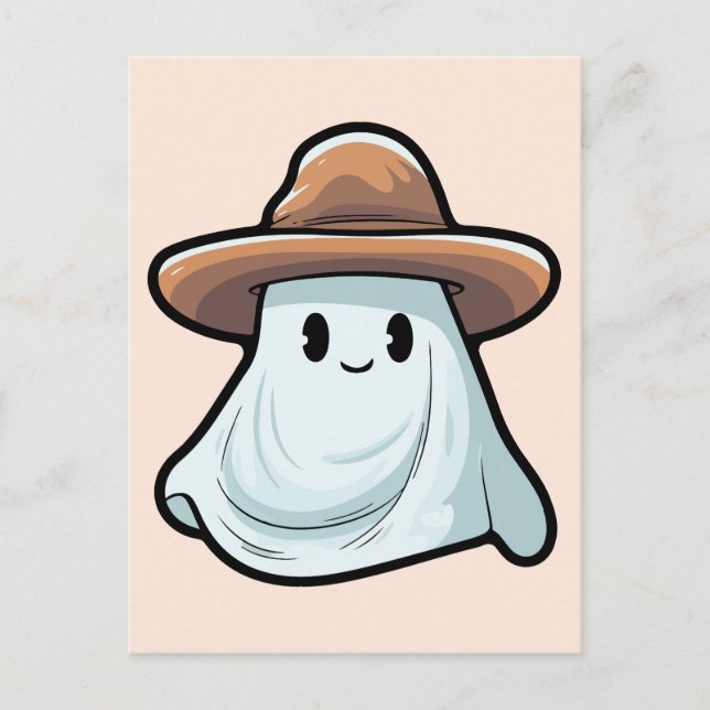 Baby Boo Cowboy Ghost Halloween Collection Helg Vykort (Framsida)
