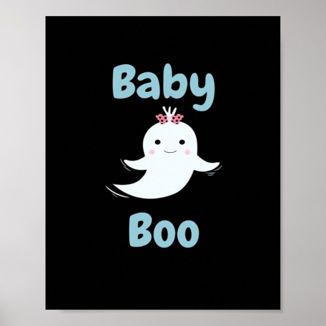 Baby Boo Cute Halloween Kids eller Par Gift Poster (Framsidan)