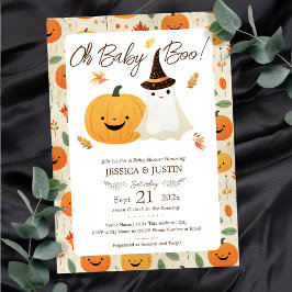 Baby Boo Fall Halloween Baby Shower Inbjudningar
