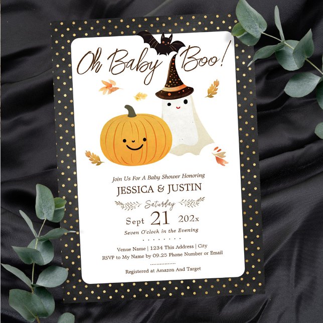 Baby Boo Fall Halloween Baby Shower Inbjudningar (Skapare uppladdad)