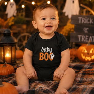 Baby Boo Familj Matchande Halloween Svart Orange T Shirt