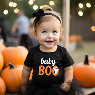Baby Boo Flickor Orange Ghost Familj Halloween T Shirt