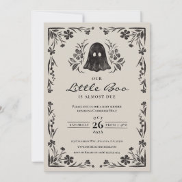 Baby Boo Halloween Baby Shower-inbjudan Inbjudningar
