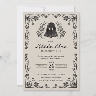 Baby Boo Halloween Baby Shower-inbjudan Inbjudningar