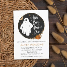 Baby Boo Halloween Baby Shower-inbjudan