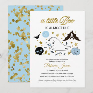 Baby Boo Halloween Baby Shower-inbjudan Tack Kort