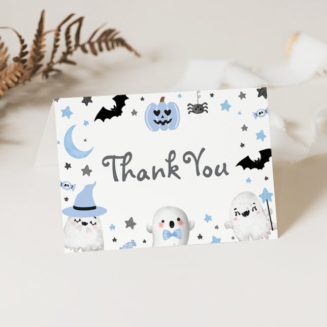 Baby Boo Halloween Baby Shower Tack för ditt kort (Skapare uppladdad)