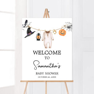 Baby Boo Halloween Baby Shower Välkommen Poster