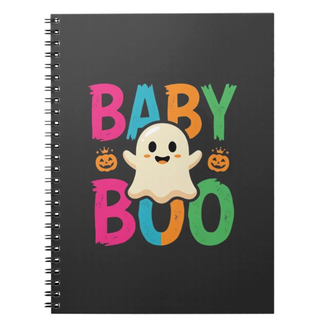 Baby Boo Halloween Ghost Design_1 Anteckningsbok (Framsidan)