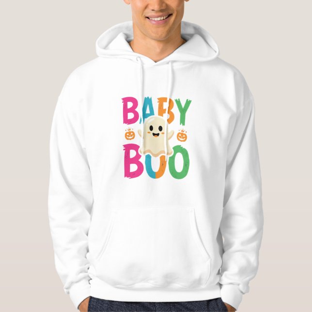 Baby Boo Halloween Ghost Design_1 Hoodie (Framsida)