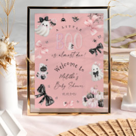 Baby Boo Halloween Girl Baby Shower Välkommen Poster