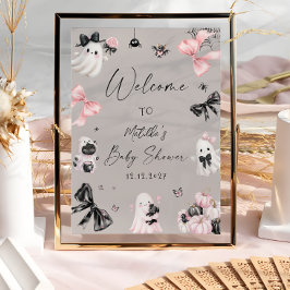 Baby Boo Halloween Girl Baby Shower Välkommen Poster