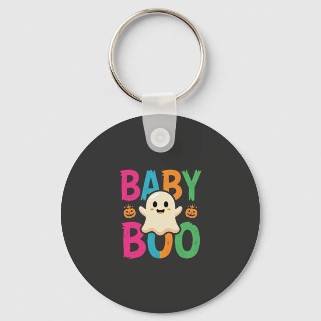 Baby Boo Halloween-spökdesign_1 Nyckelring (Framsida)