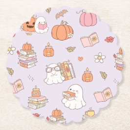 Baby Boo Lilac Whimsical Bokar Baby Shower Underlägg Papper