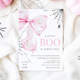 Baby Boo ROSA Bow Baby Shower-inbjudan Inbjudningar
