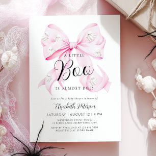 Baby Boo ROSA Bow Baby Shower-inbjudan Inbjudningar