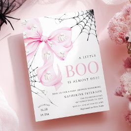Baby Boo ROSA Bow Baby Shower-inbjudan Inbjudningar