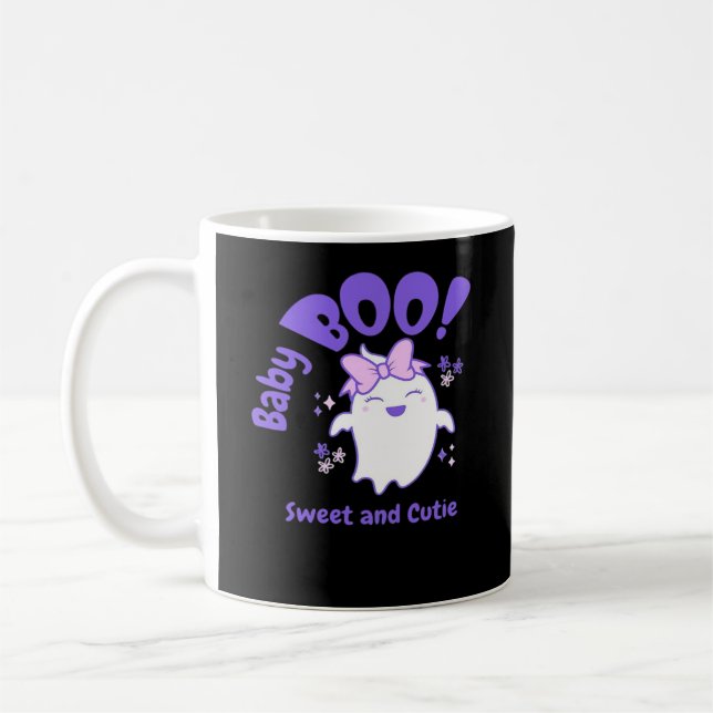 Baby Boo! Söt och Småbarn Halloween-design Kaffemugg (Vänster)