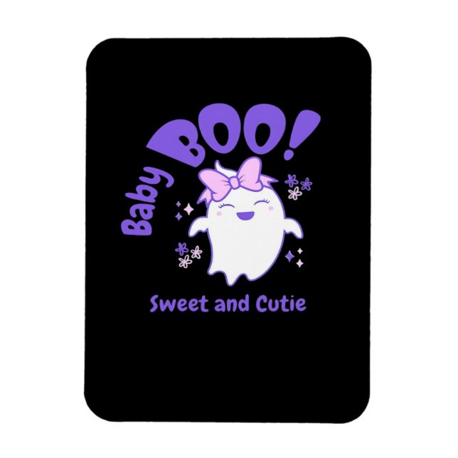 Baby Boo! Söt och Småbarn Halloween-design Magnet (Vertikal)