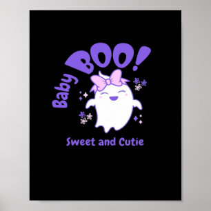 Baby Boo! Söt och Småbarn Halloween-design Poster